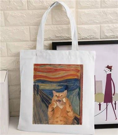 Cat Print Tote Bag